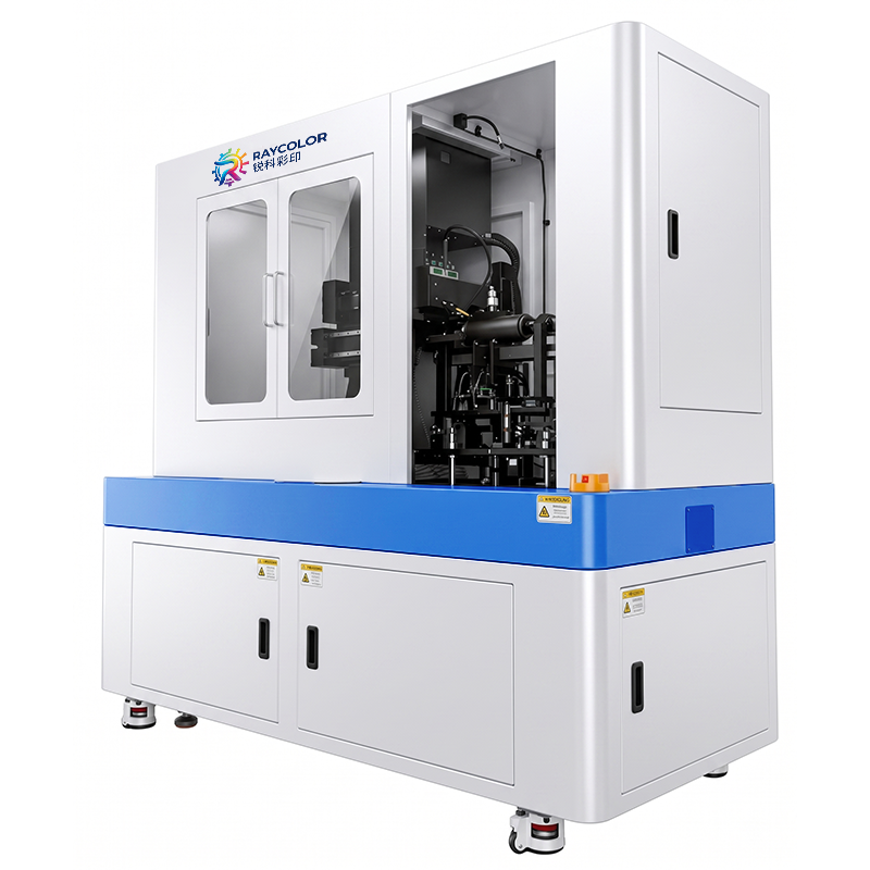 Industrial cylindrical UV printer for high volume production