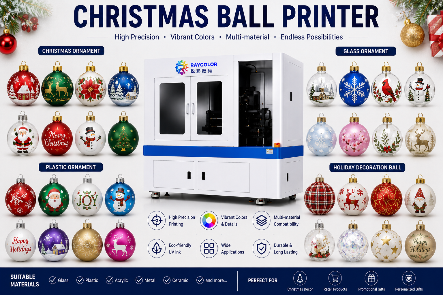 Christmas Ball UV Printing