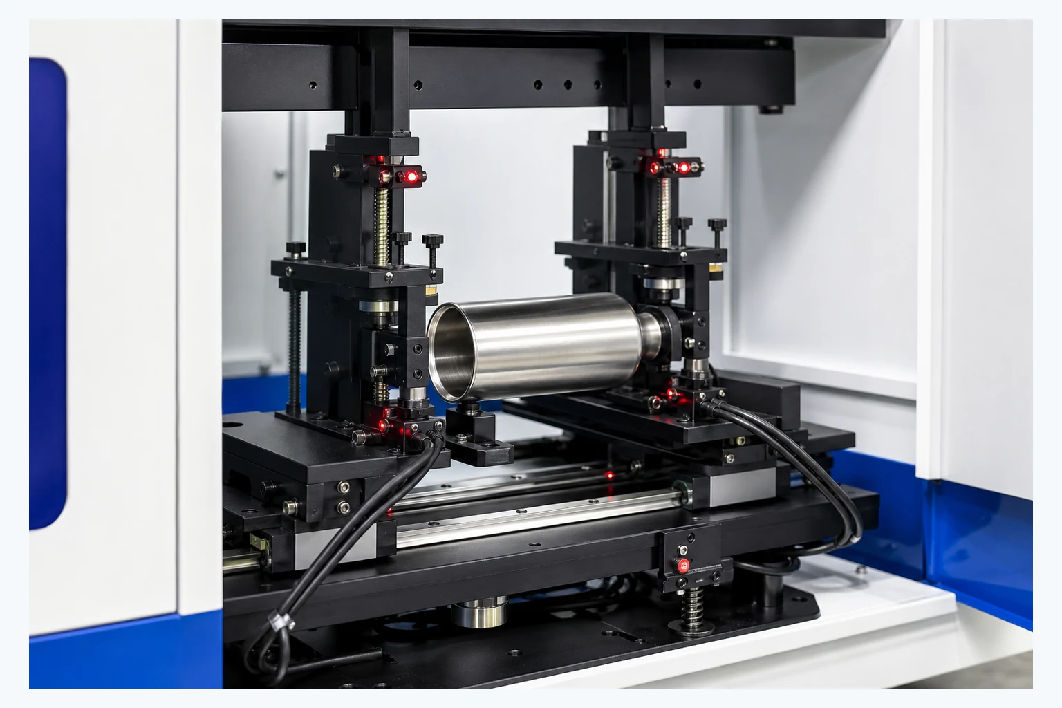 Intelligent rotary fixture with positioning sensors