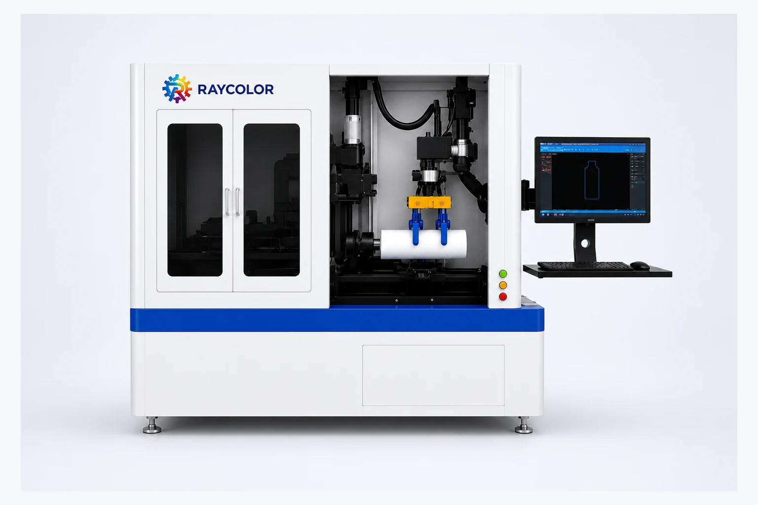 Industrial cylindrical UV printer with Ricoh G6 printheads