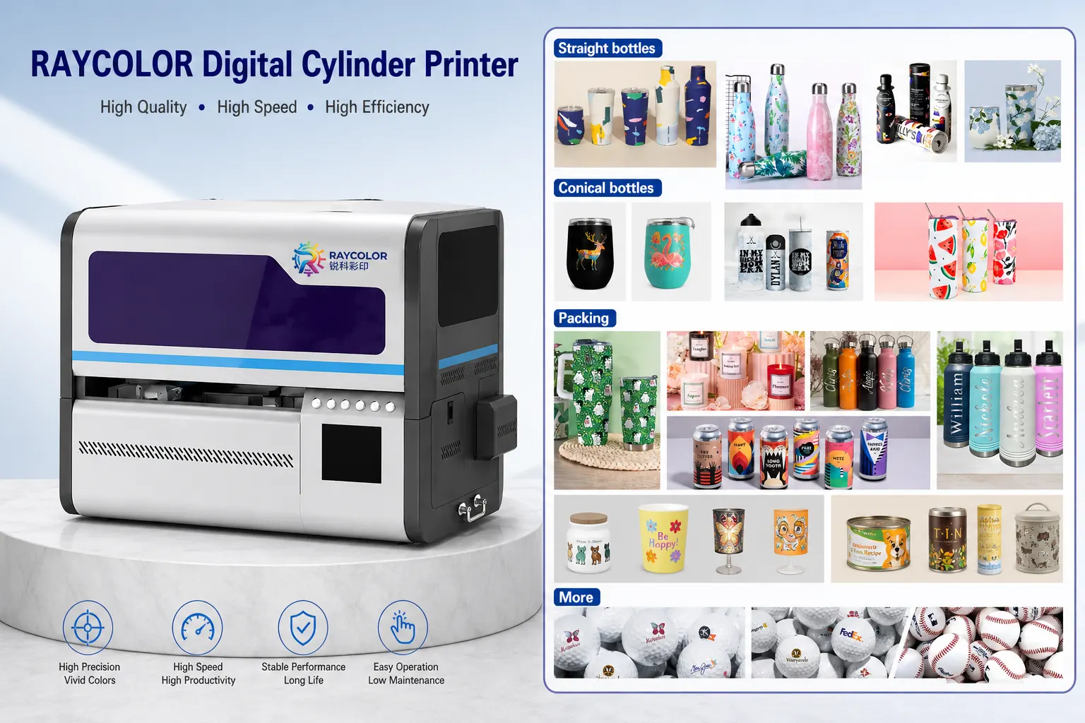 Desktop cylindrical UV printer