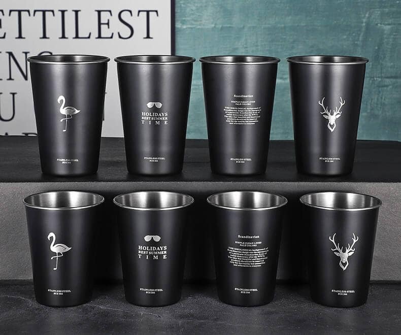 Measuring glass cups printed by Mug & Cup UV Printer